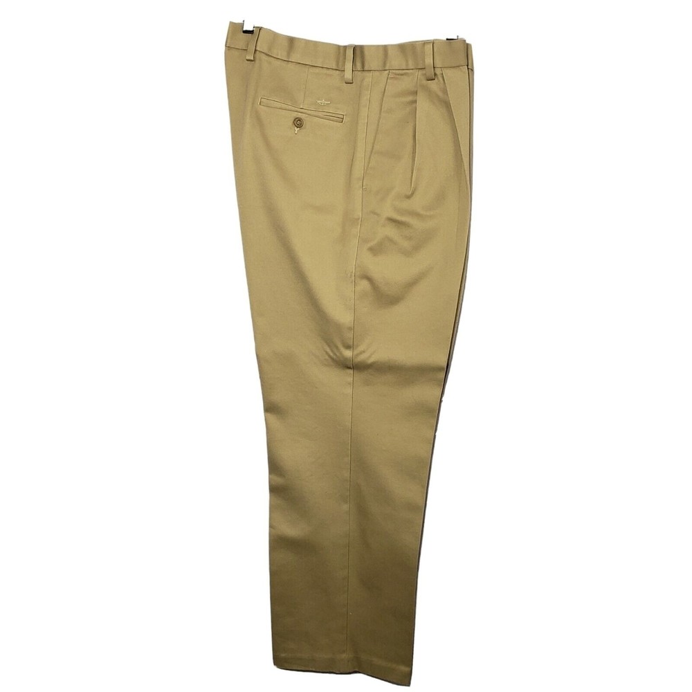 Dockers Men's Pants Tan Khaki D3 Pleated Classic Fit style #406694123 36 x 29